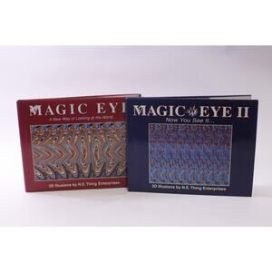 Magic Eye, Art Book, Lot, 3D Illusions, Hardcover, Vintage, ~ 260120-WH 910